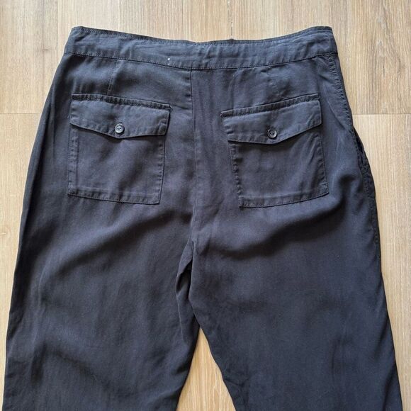 Young Fabulous & Broke Women’s Black Trouser Pants Size Medium Drawstring Tencel - Picture 7 of 7
